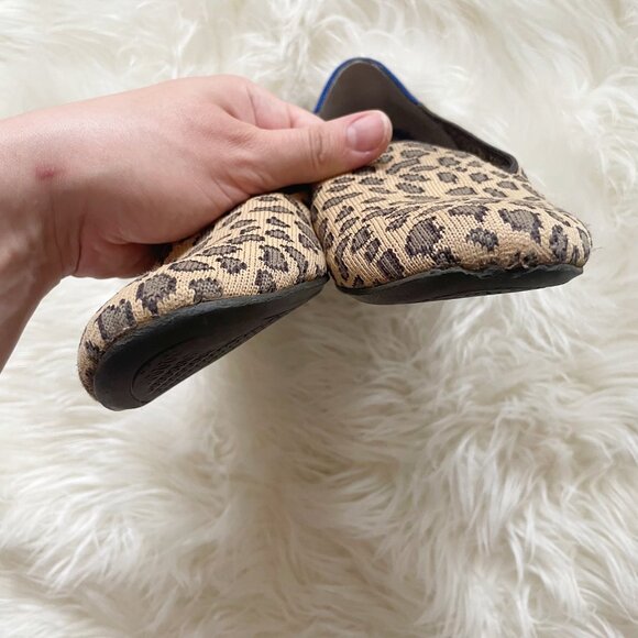 Rothy’s Brown Black Leopard Animal Print Slip On Loafer Flat Shoes - Picture 3 of 8